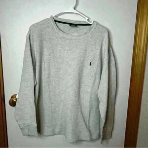 Polo Ralph Lauren Sleepwear Waffle Knit Pullover Shirt Men 2XL Gray Casual Comfy